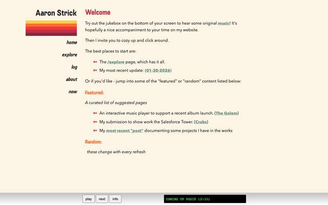 Screenshot of AaronStrick.com