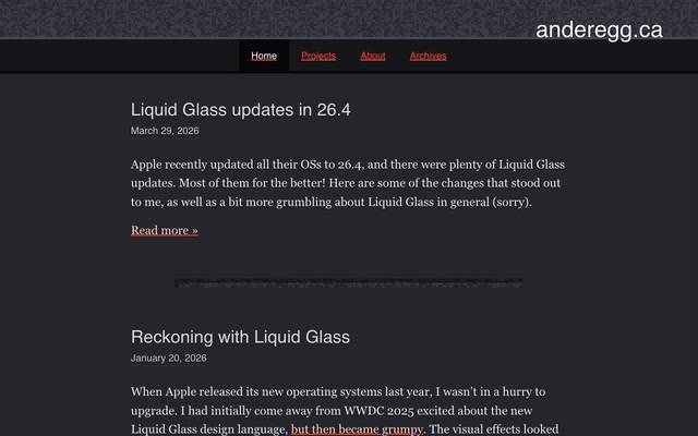 Screenshot of anderegg.ca