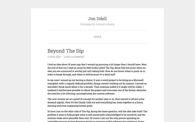 Screenshot of Jon Udell