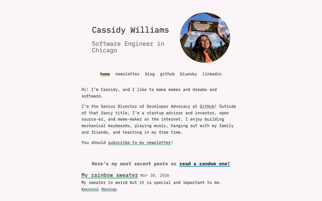 Screenshot of cassidoo.co