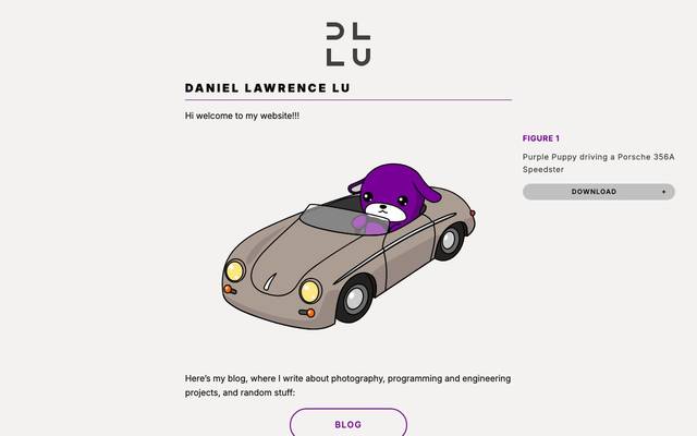 Screenshot of Daniel Lawrence Lu's blog
        I write about photography, programming and engineering projects, tech, and random stuff.