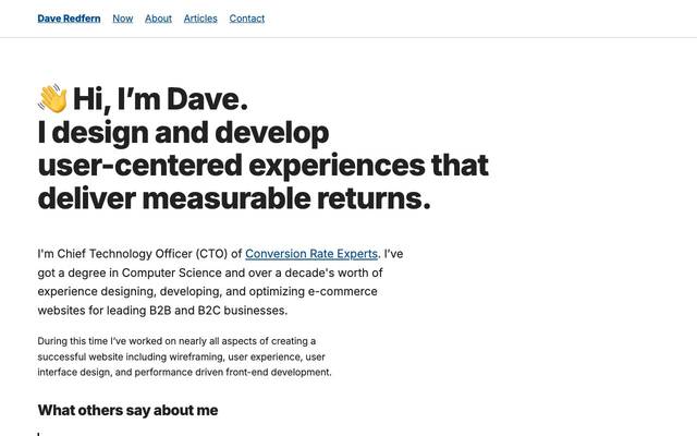 Screenshot of User-centered experiences that deliver measurable returns - Dave Redfern