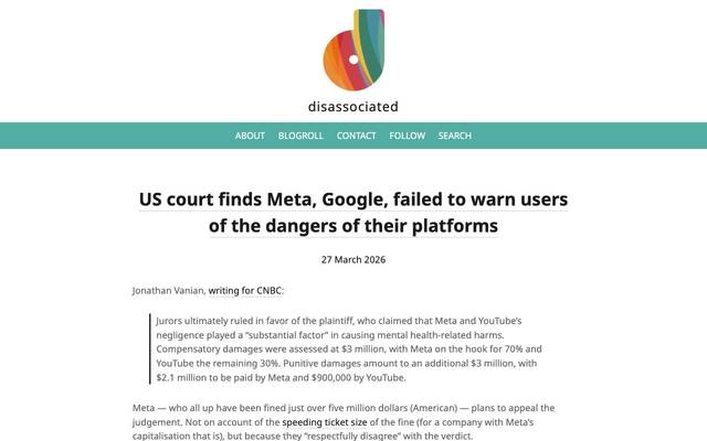 Screenshot of disassociated.com
