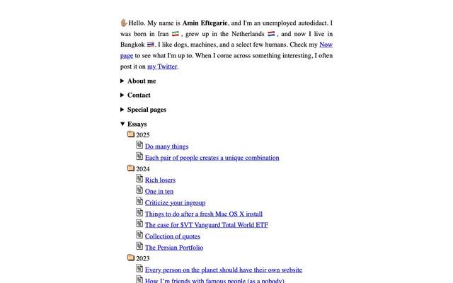 Screenshot of eftegarie.com/now