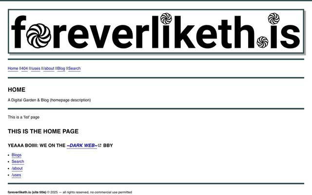 Screenshot of foreverliketh.is
        Education & Tech