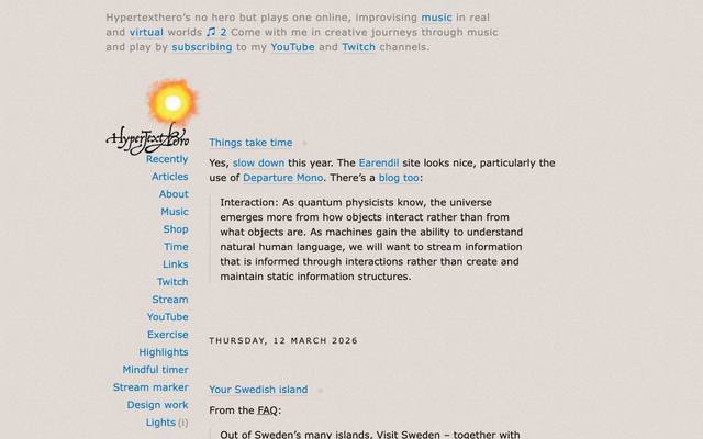 Screenshot of Hypertexthero