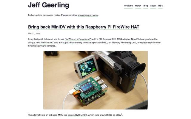 Screenshot of jeffgeerling.com