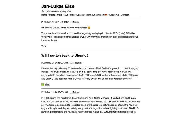 Screenshot of Jan-Lukas Else
        The blog of a German software developer, but not only about software and tech.