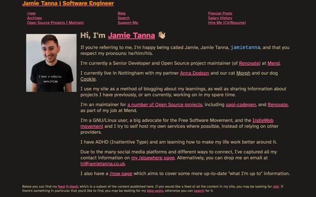 Screenshot of jvt.me