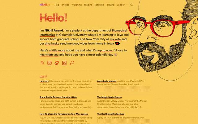 Screenshot of nikhil.io