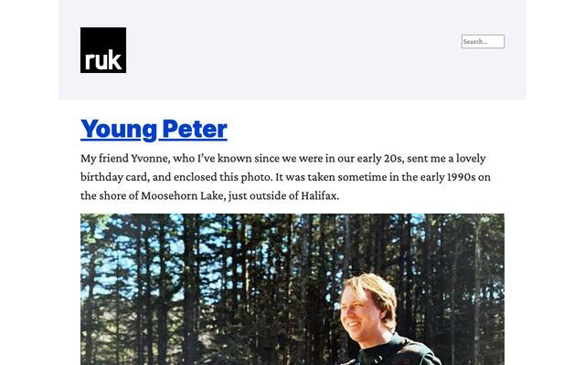 Screenshot of Peter Rukavina’s Weblog
        I write here about topics including technology, design, printing, travel and Prince Edward Island.
